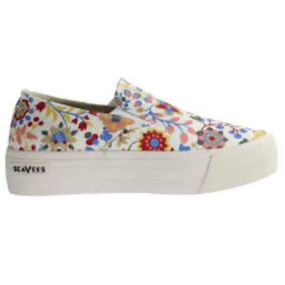 SeaVees Floral Baja Platform Lucy Rose Liberty slip-on Sneakers 6.5 NWOT RARE - Picture 7 of 7